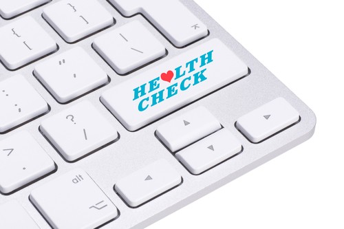 Computer Key – Health check, healthcare concept
